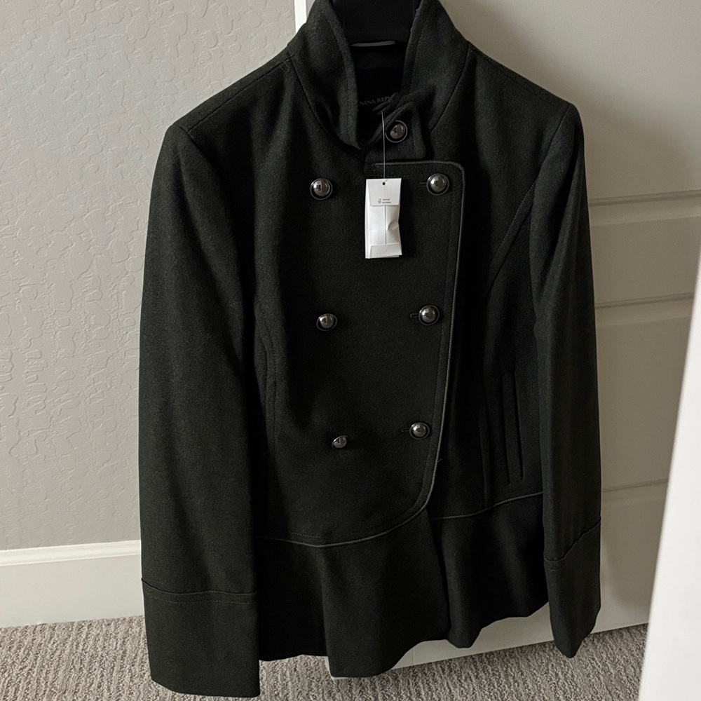 NWT Banana Republic Dark Green Double-Breasted Jacket
